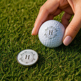 Elegante Monogramm Golfbälle