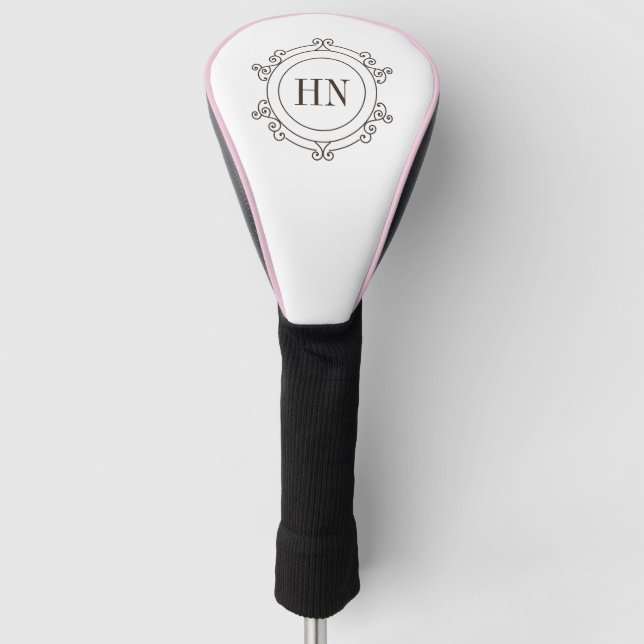 Elegante Monogramm-Golfkopfabdeckung Golf Headcover (Vorderseite)