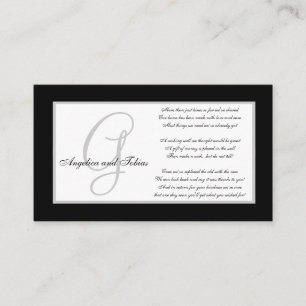 Elegante Monogramm-Hochzeit, die wohle Karten