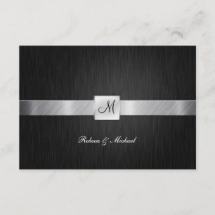 Elegante Monogramm-Hochzeit UAWG Karte