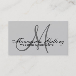 Elegante Monogramm individuell anpassbare Gray Bus Visitenkarte