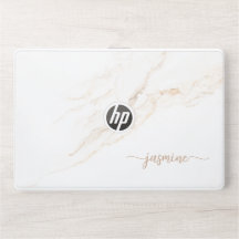 Elegante Monogramm-Marmorstein-Laptop-Hülle