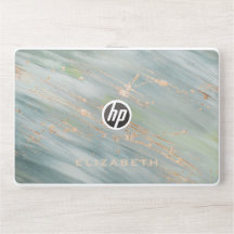 Elegante Monogramm-Marmorstein-Laptop-Hülle