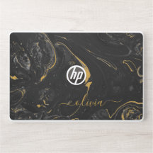 Elegante Monogramm-Marmorstein-Laptop-Hülle