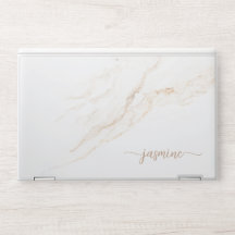 Elegante Monogramm-Marmorstein-Laptop-Hülle
