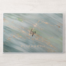 Elegante Monogramm-Marmorstein-Laptop-Hülle