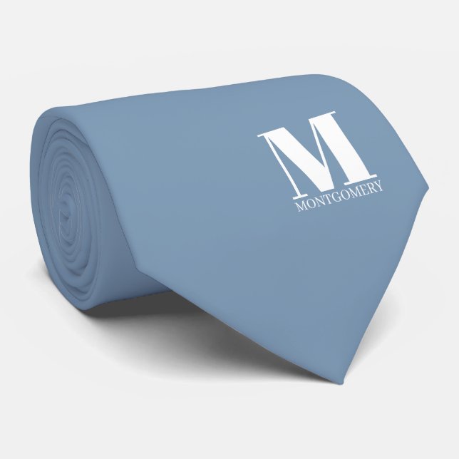 Elegante Monogramm + Name Hochzeitskrawatte Krawatte (Gerollt)