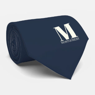 Elegante Monogramm + Name Hochzeitsschlips Krawatte
