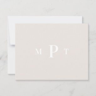 Elegante Monogramm-Papeterie-Einladung Einladung