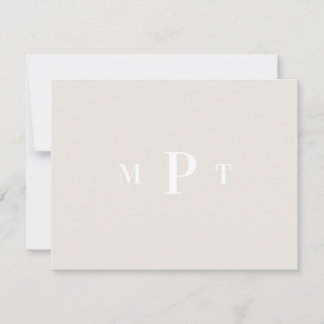 Elegante Monogramm-Papeterie-Einladung Einladung