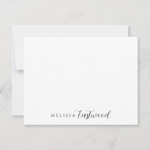 Elegante Monogramm-Schrift Serif Mitteilungskarte