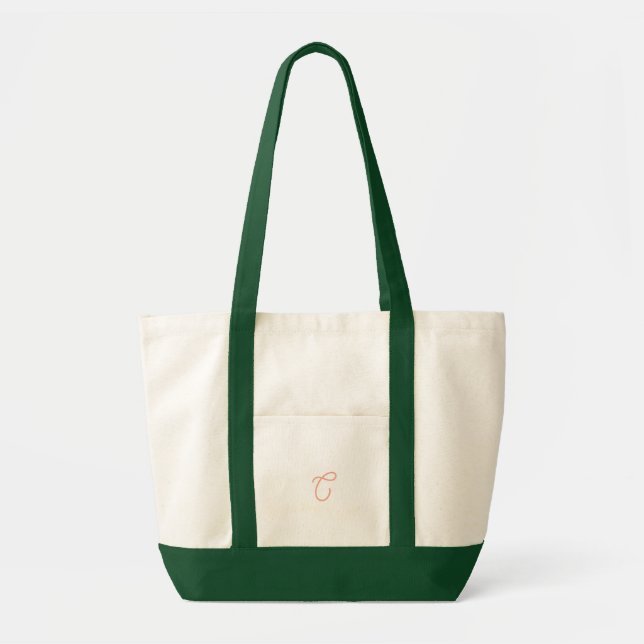 Elegante Monogramm-Tasche  Tragetasche (Vorne)