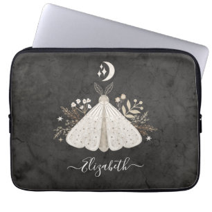 Elegante Monogramm Vintage Schmetterling Laptop Hü Laptopschutzhülle