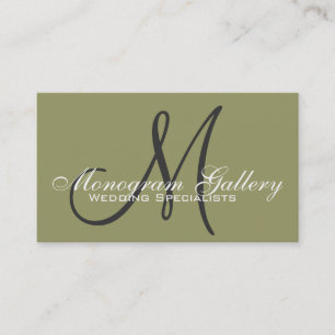 Elegante Monogramm-visitenkarte Visitenkarte