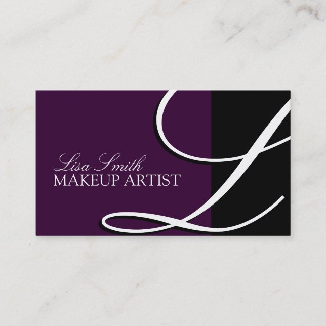 Elegante Monogramm-Visitenkarten Visitenkarte (Vorderseite)