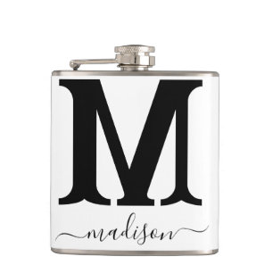 Elegante Monogramm-Weinflasche Flachmann