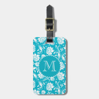 Elegante monogrammatikalische Türkisfarben und wei