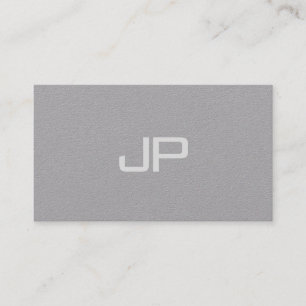 Elegante monogrammierte Minimalist-Vorlage Modern Visitenkarte