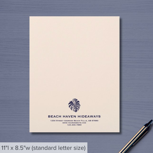 Elegante Monstera Leaf Business Letterhead Briefbogen (Von Creator hochgeladen)