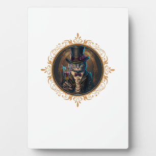 Elegante-Mood-Katze-T-Gangster-Katze-Retro-Katze m Fotoplatte