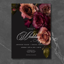 Elegante Moody Mutes Rost & Burgund Blumenhochzeit