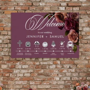 Elegante Moody Soft Rust Burgund Reihenfolge der E Poster