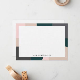 Elegante Mosaikfarben-Grenz-Typografie Mitteilungskarte