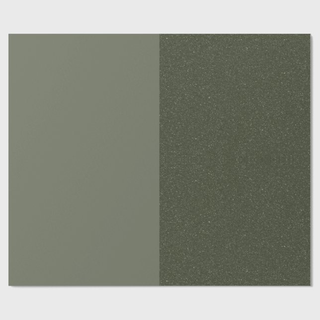 Elegante Moss Green Split Geschenkwrap - Anpassbar Geschenkpapier (Flach)