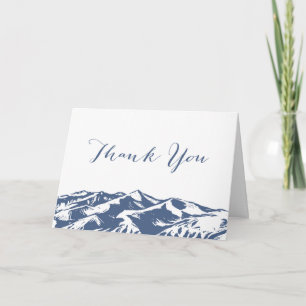 Elegante Mountain Wedding Dankeschön Card Dankeskarte
