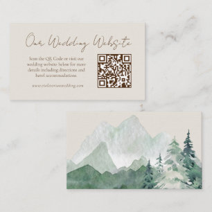 Elegante Mountains QR Code Einschließungskarte Begleitkarte