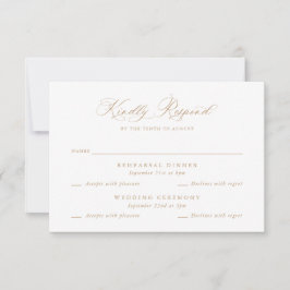 Elegante Multi Event Wedding Probe RSVP Card Einladung