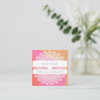 Elegante Multicolor Mandala Logo Business Card Telefonnummerkarte