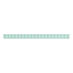 Elegante Muschel Blüht Damask Muster Ripsband