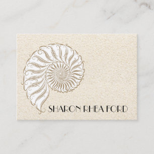 Elegante Muschel Calling Card / Contacts / Busines Telefonnummerkarte