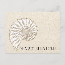 Elegante Muschel Postkarte