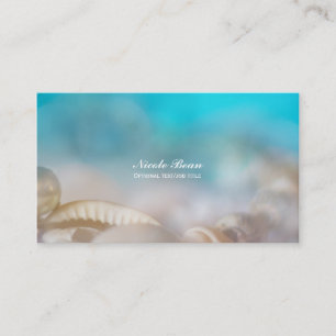 Elegante Muscheln Blue Tropical Beach Visitenkarte