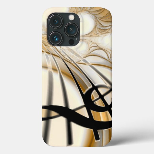 Elegante Musical Note iPhone 13 Pro Fall Case-Mate iPhone Hülle (Rückseite)