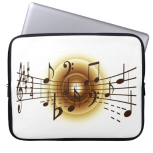 Elegante Musical Notes Laptop Sleeve