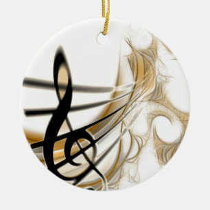Elegante musikalische Note Keramik Ornament