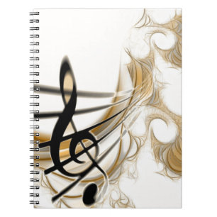 Elegante musikalische Note Notizblock