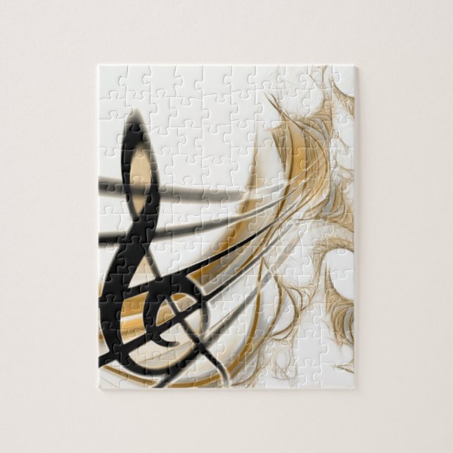 Elegante musikalische Note Puzzle (Vertikal)