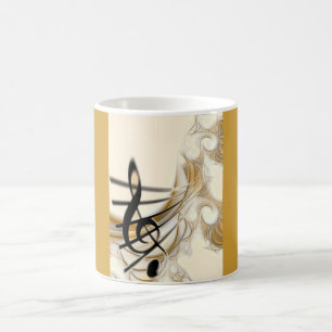 Elegante musikalische Note Tasse