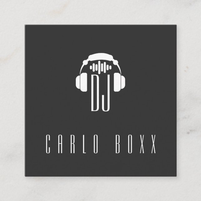 Elegante Musikminimalismus Business Card Quadratische Visitenkarte