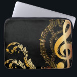 Elegante Musiknote aus schwarzem Gold Laptopschutzhülle<br><div class="desc">Musiknote Luxus Design. Sie sind herzlich eingeladen,  meinen Laden für schönere Produkte zu besuchen.</div>