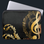 Elegante Musiknote aus schwarzem Gold Laptopschutzhülle<br><div class="desc">Musiknote Luxus Design. Sie sind herzlich eingeladen,  meinen Laden für schönere Produkte zu besuchen.</div>
