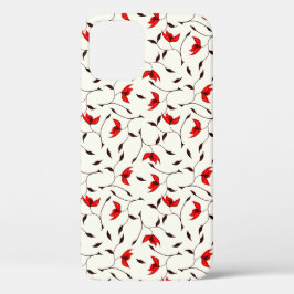 Elegante Muster Rote Blume Case-Mate iPhone Hülle