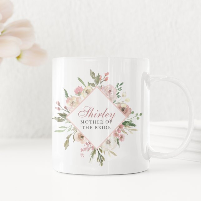 Elegante Mutter der Bride Bloral Rosa Kaffeetasse (Von Creator hochgeladen)