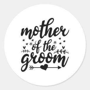 Elegante Mutter der Groom-Hochzeitsheirat-Mama Runder Aufkleber