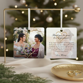 Elegante Mutter des Bride Foto Memory Keepake Ornament Aus Metall