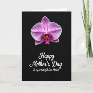 Elegante Mütter Orchideenblüten Karte